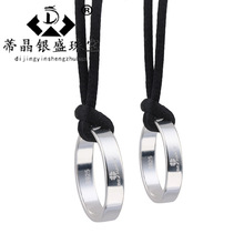 四叶草戒指项链日韩时尚情侣项链礼物男女一对四叶草创意简约刻字