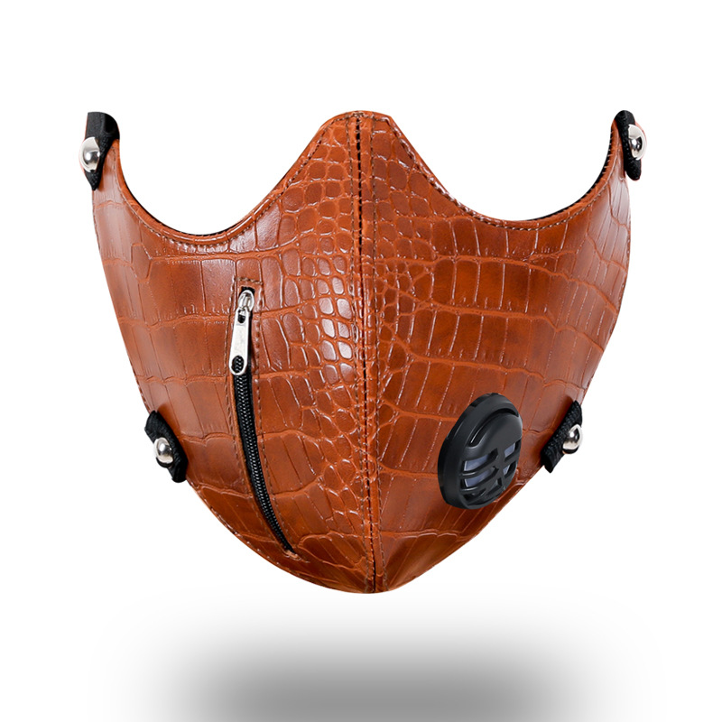 Cycling Sports Mask Leather Fabric Cross-border European and American Style Creative Halloween Personality Face Mask Dust Mask