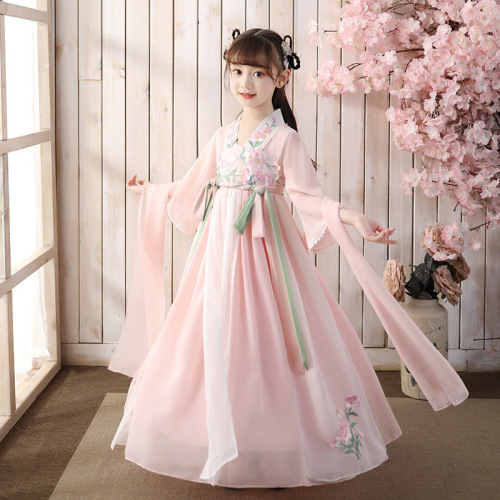 Little girl super fairy girls kimono dresses hanfu Fairy dresses girl ancient dress children ancient Tang and Hanfu Costume