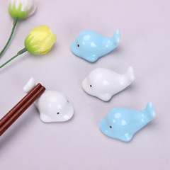 ZAKKA Japanese-Korean General Store Cute Dolphin Ceramic Chopstick Rack 12774 Little Dolphin Whale Chopstick Rack