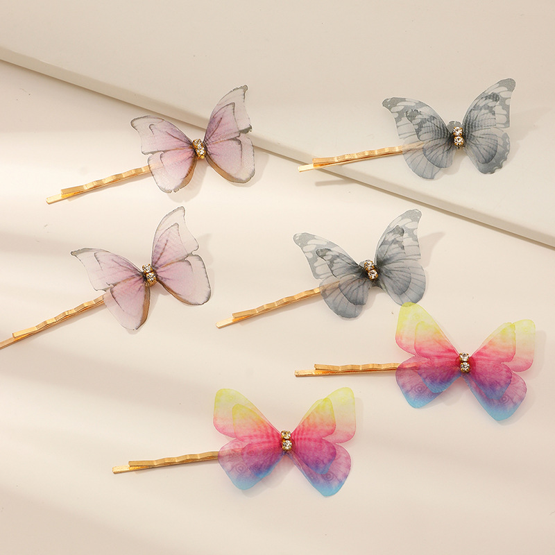 Fashion Butterfly Hairpin Side Clip Sweet Girl Hairpin Headdress Wholesale Nihaojewelry display picture 5