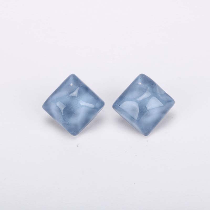 Fashion S925 Silver Needle Earrings New Geometric Irregular Earrings Resin Dazzling Color Earrings Square Women's Earrings Nihaojewelry display picture 10