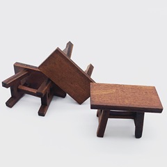 Dollhouse mini food playset vintage small stool model tiny furniture dollhouse play toy