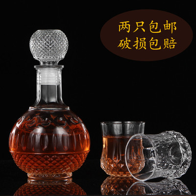 酒瓶空瓶玻璃高檔泡酒瓶密封罐洋酒瓶葡萄酒瓶裝酒容器裝飾創意瓶