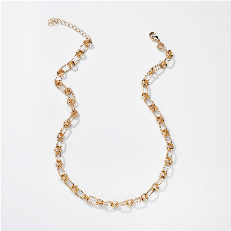 Fashion Environmental Protection Alloy Handmade Chain Mid-length Necklace Wholesale display picture 1