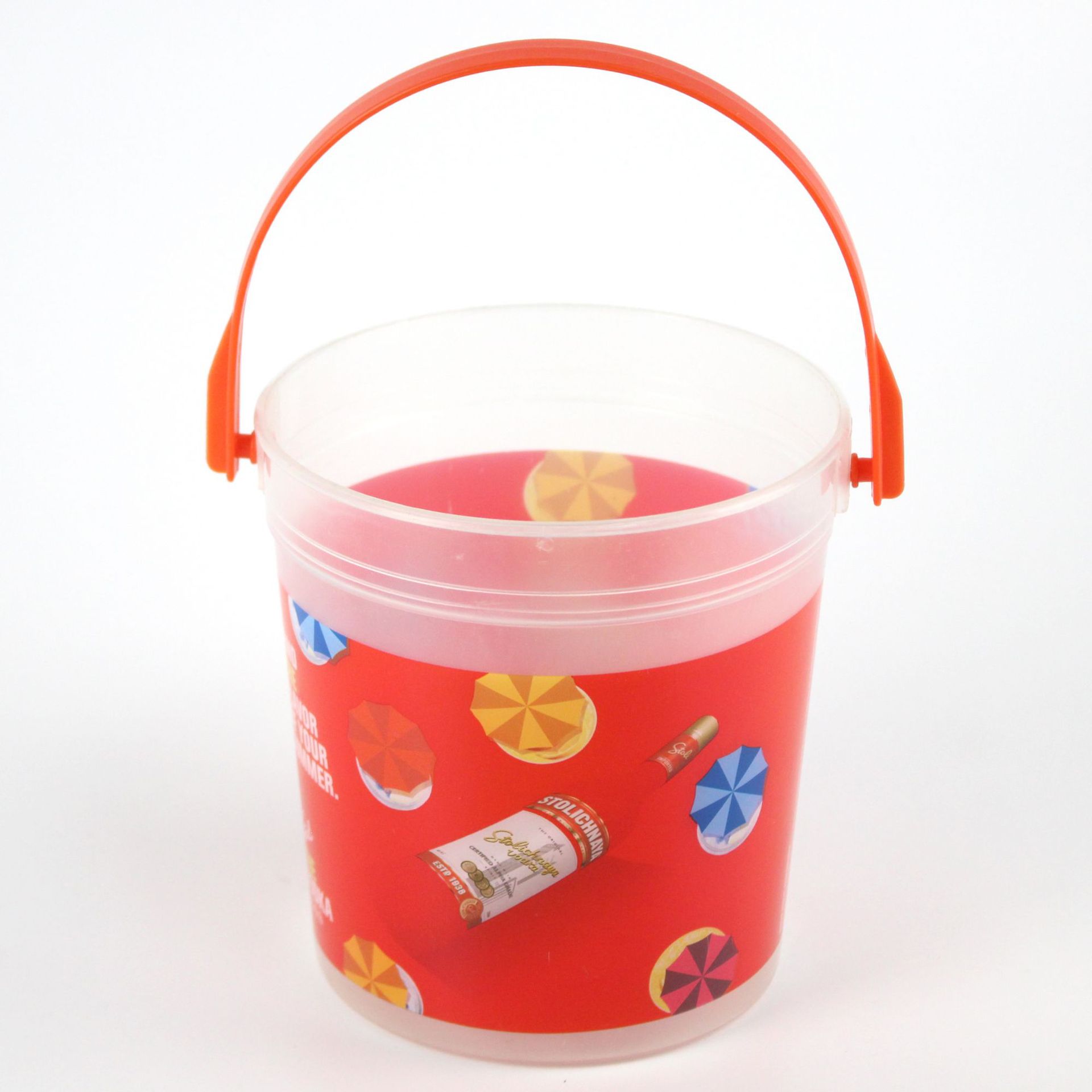 新款 饮料桶32oz pp塑料1000ml drink bucket 带盖桶 5037可印-阿里巴巴