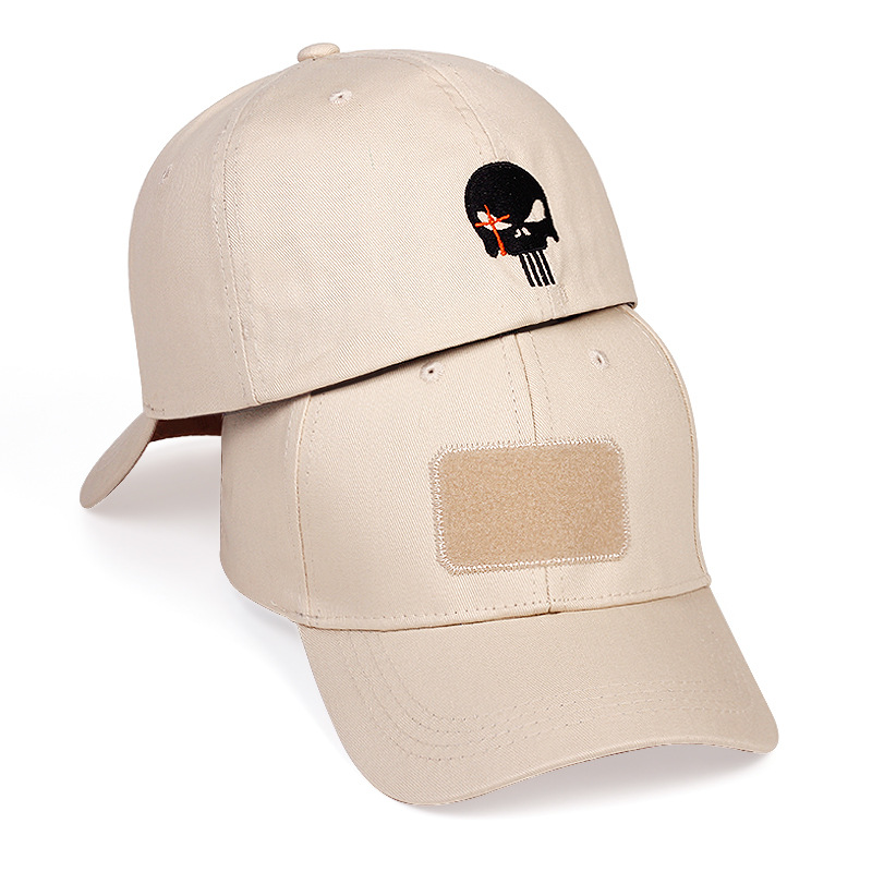 Punisher's Eye Cross bestickter Baseballhut, Herren- und Damenmode, Hip-Hop-Hut, Sommer-Sonnenschutzhut, Entenzungenhut_voghion.com