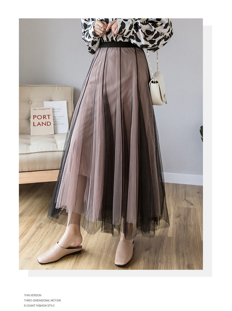 Summer Spring Fashion Solid Color Polyester Maxi Long Dress Skirts display picture 3