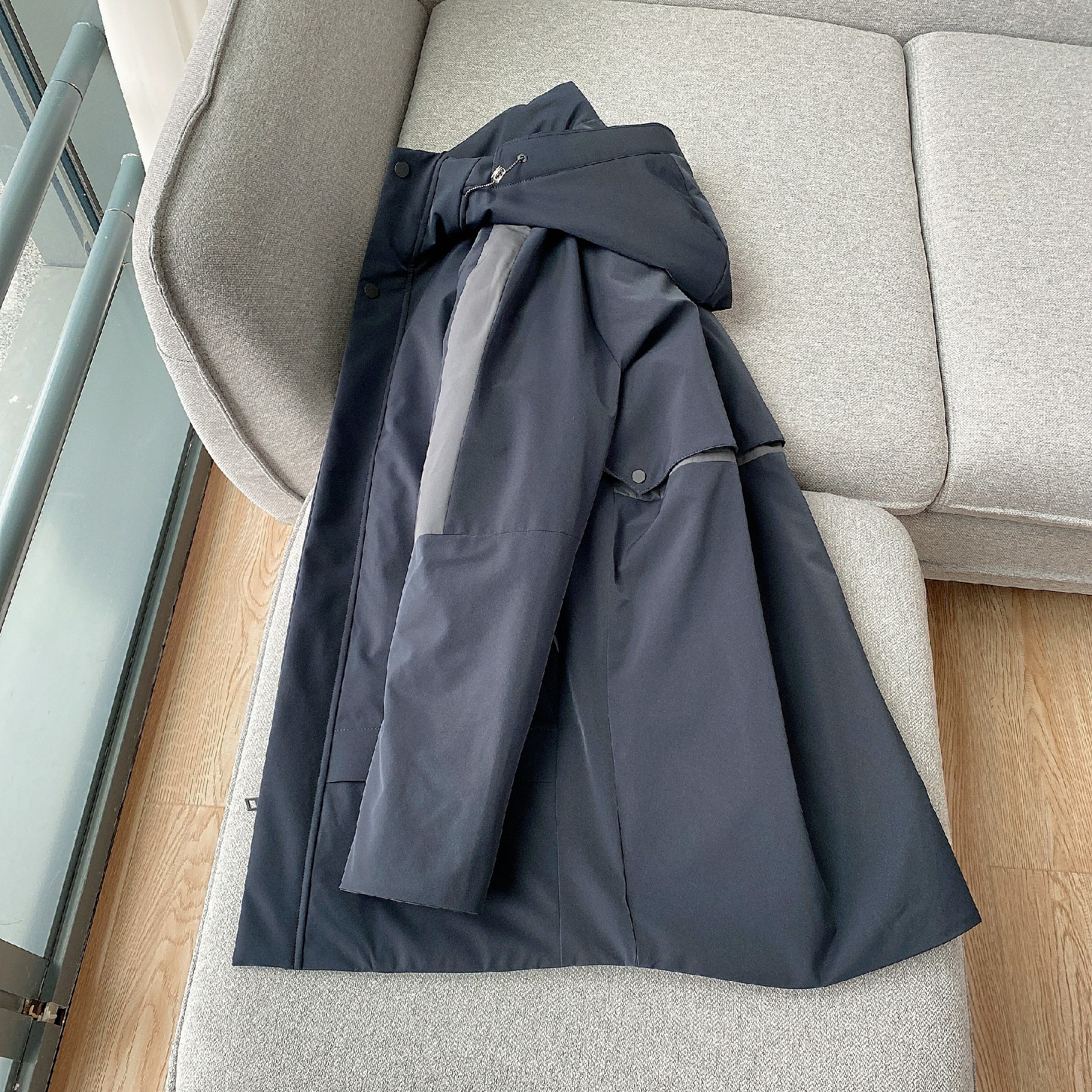 bo#男士袖管拼色羽绒服2020新款纯原休闲时尚上衣外套秋冬