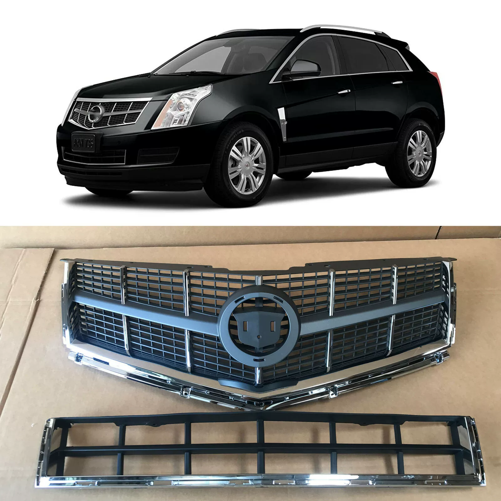 Подходит для Cadillac SRX09-12 передний верхний коллектор решетки радиатора фронтального бампера