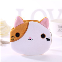 Creative cute cartoon Japanese and Korean student ladies zipper mini key coin storage Japanese cute cat coin purse
