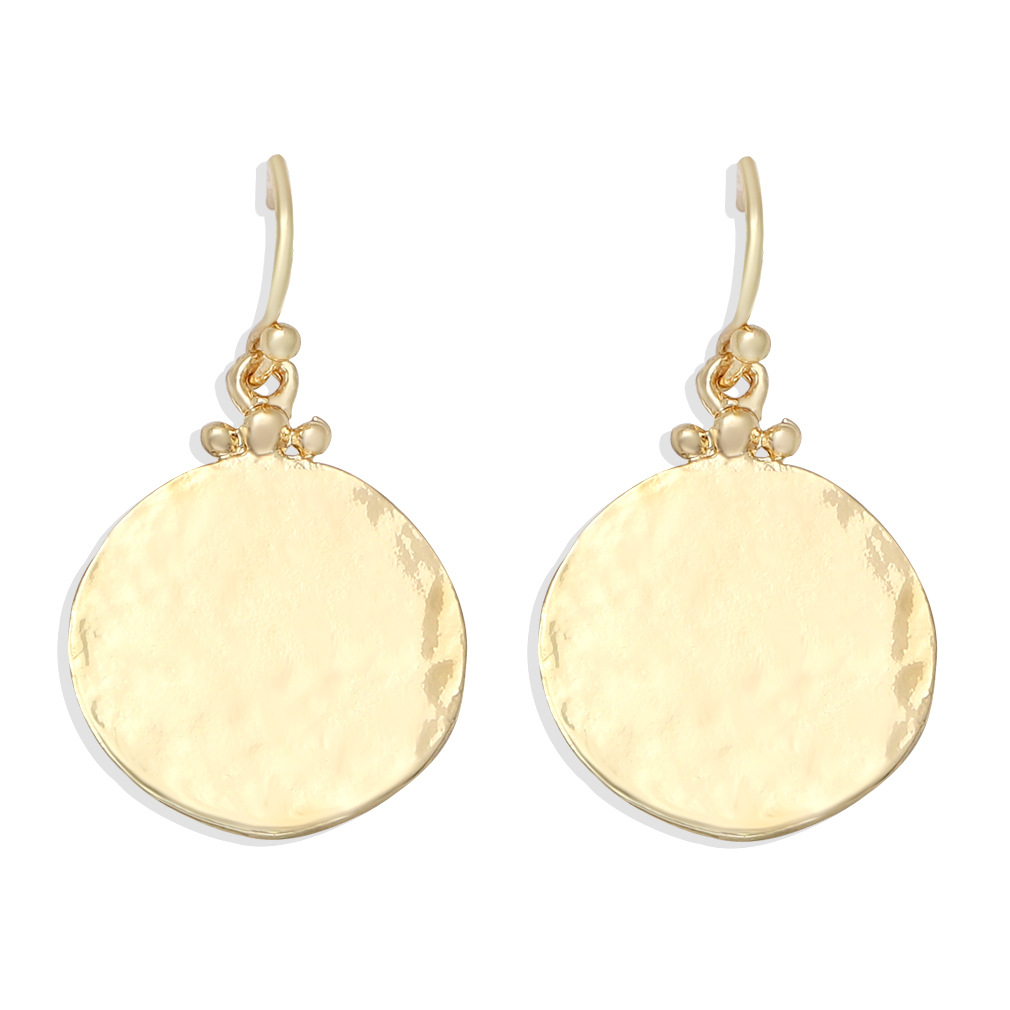 New Fashion Metal Disc Korea Niche Alloy Earrings For Women Jewelry display picture 3