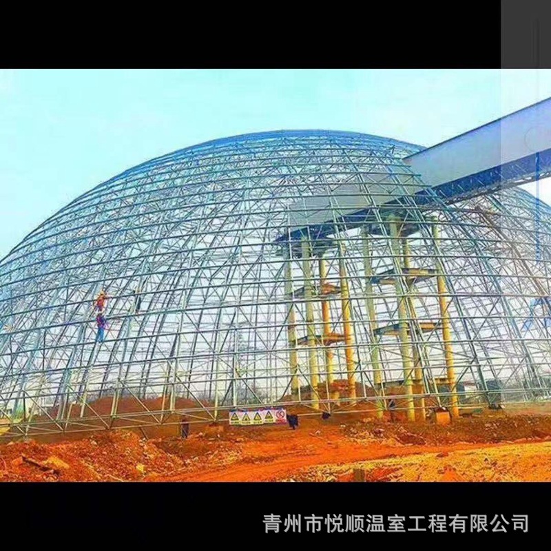 制作蔬菜水果暖棚薄膜连栋大棚骨架简易连体玻璃温室大棚工程建设