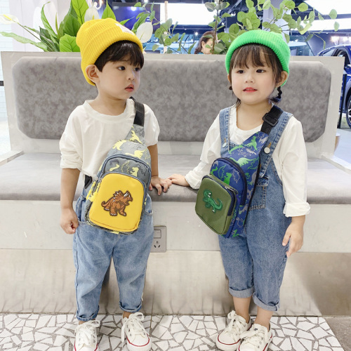 Wholesale new children's waist bag boy dinosaur crossbody small bag fashionable child chest bag coin purse baby small bag