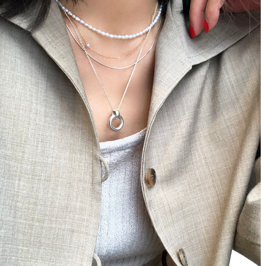 1 Piece Quantity 1 Piece Simple Style Solid Color Freshwater Pearl Beaded Necklace