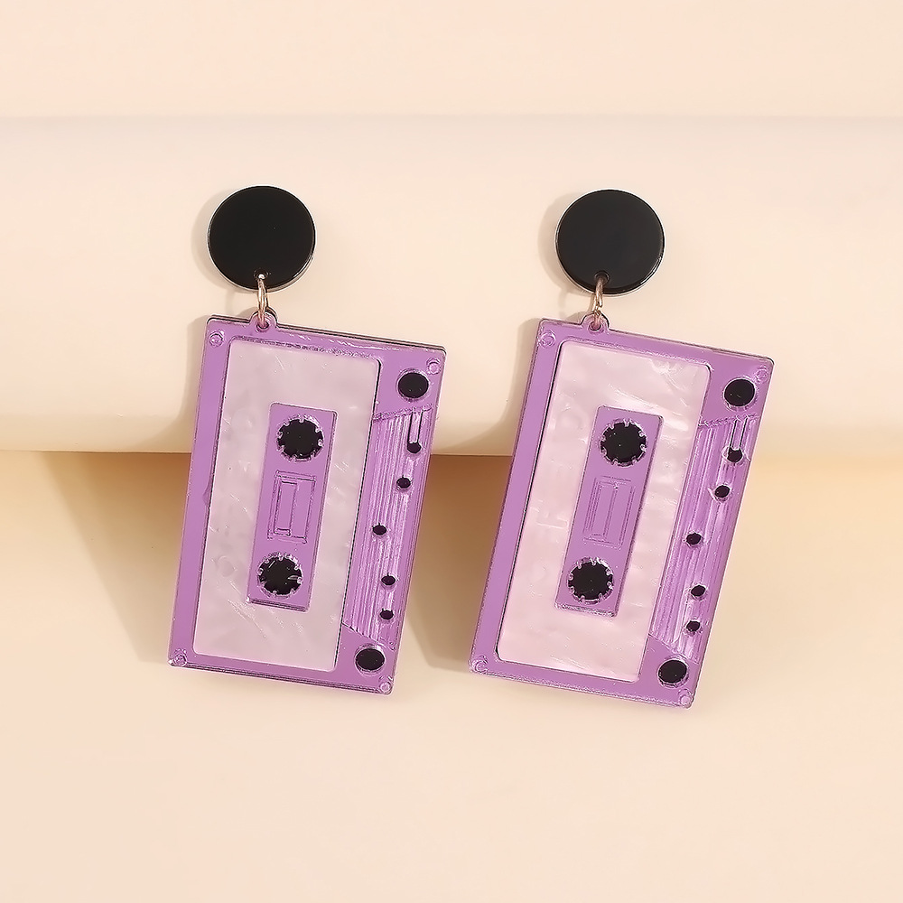 Tape Exaggerated Funny Hip-hop Style Geometric Earrings display picture 8