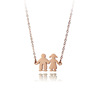 Accessory for beloved, pendant stainless steel, golden necklace engraved, pink gold