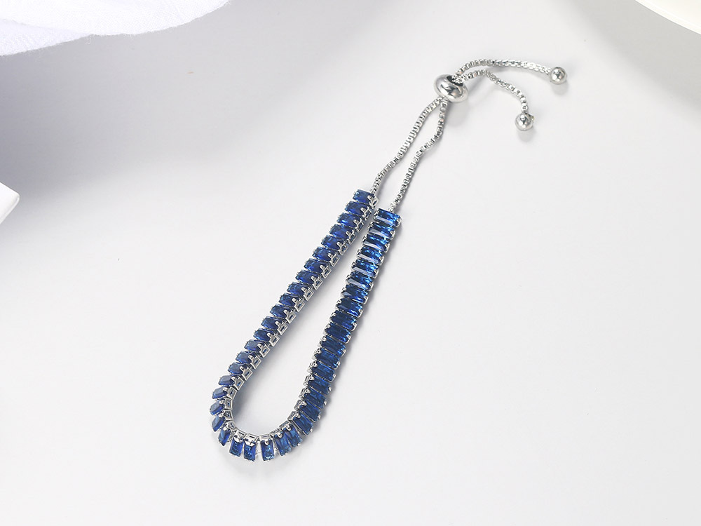 Simple Style Geometric Copper Inlay Zircon Bracelets 1 Piece