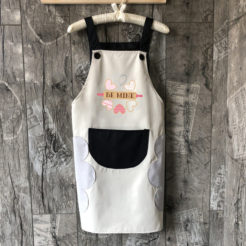 Delantal de moda de estilo coreano cocina linda de las mujeres ropa de trabajo de cocina borrable a mano Smock cintura sin mangas anti-aceite hogar