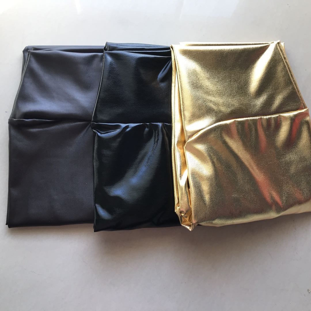 De 1 lote Amazon cintura alta estiramiento oro y plata pantalones de cuero sexy medias de cadera de plástico fabricantes de pantalones de las mujeres flacas europeas y americanas