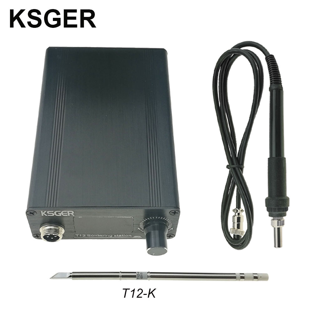KSGER fabricante T12 Estación de soldadura OLED temperatura ajustable STM32 panel de control reparación Estación de soldadura eléctrica cabeza de soldadura núcleo de calefacción