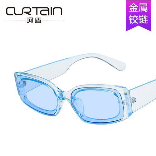 Cross-border supply candy color small square frame sunglasses 2020 new style European and American women's color transparent sunglasses trendy