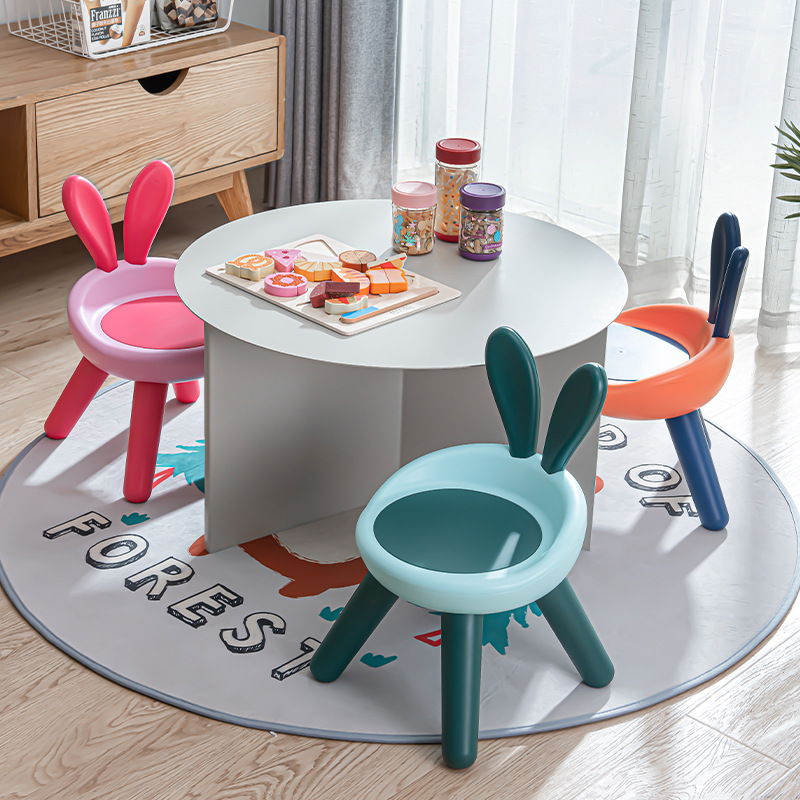 Child small chair Jiao Jiao chair Cartoon Cushion Stool Rabbit Ears backrest Low stool direct deal