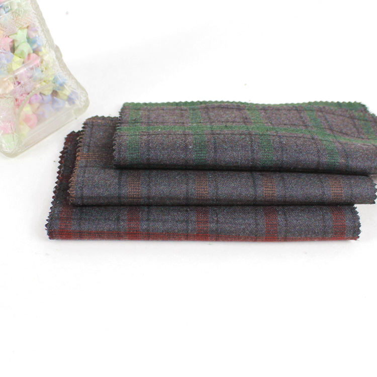 2020爆款新品可来图定制全涤TR色织格子布 校服压褶格子面料|ms