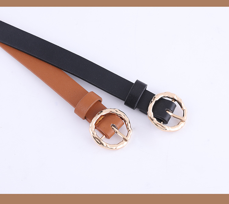 Creative Round Buckle Ladies Belt Fashion Decorative Dress Thin Belt Wholesale Nihaojewelry display picture 5