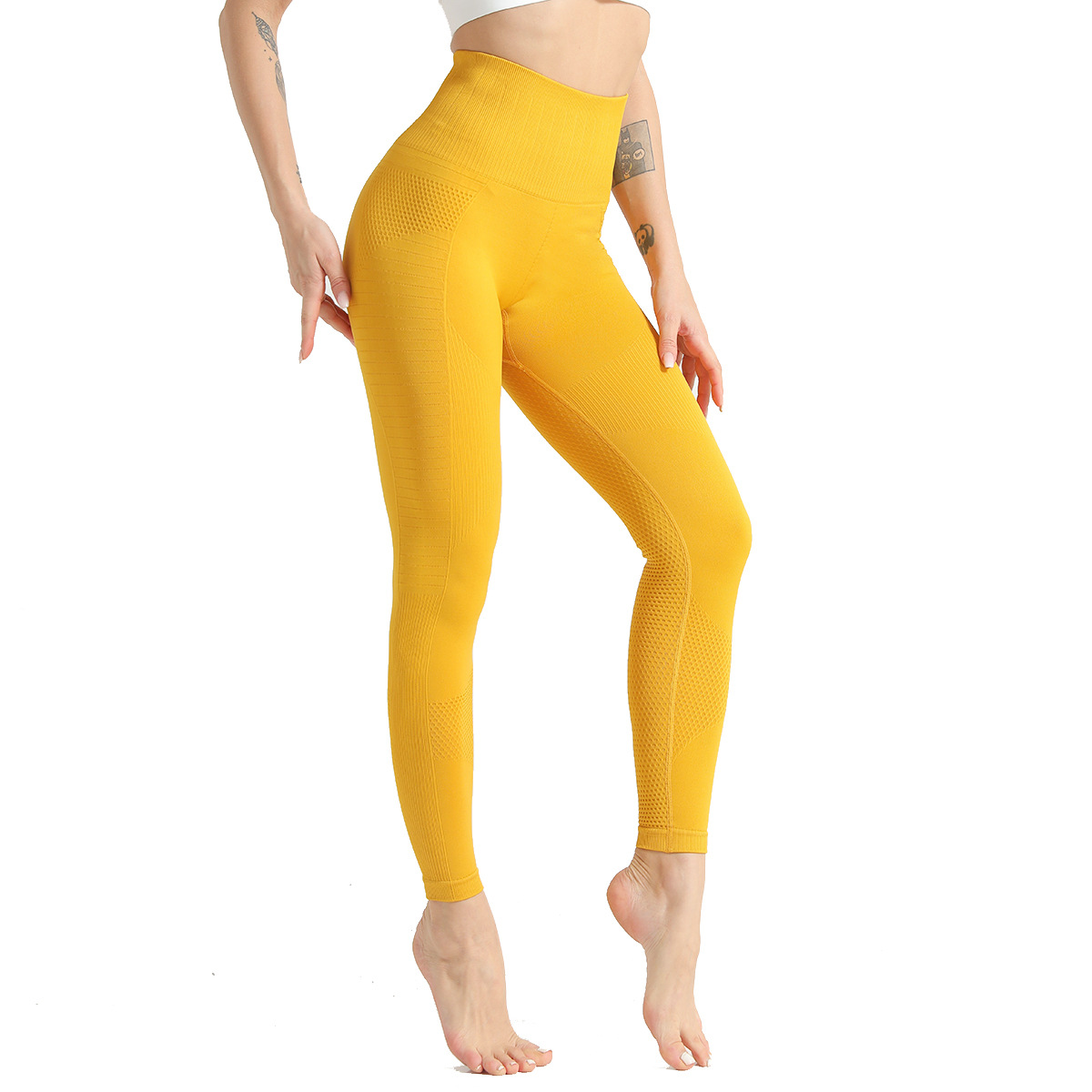 new fitness women s high waist tight-fitting seamless yoga pants  NSLX14687