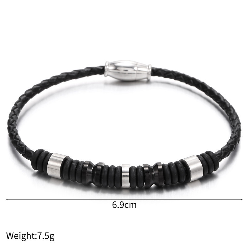 Stainless Steel Braided Magnetic Buckle Bracelet display picture 1