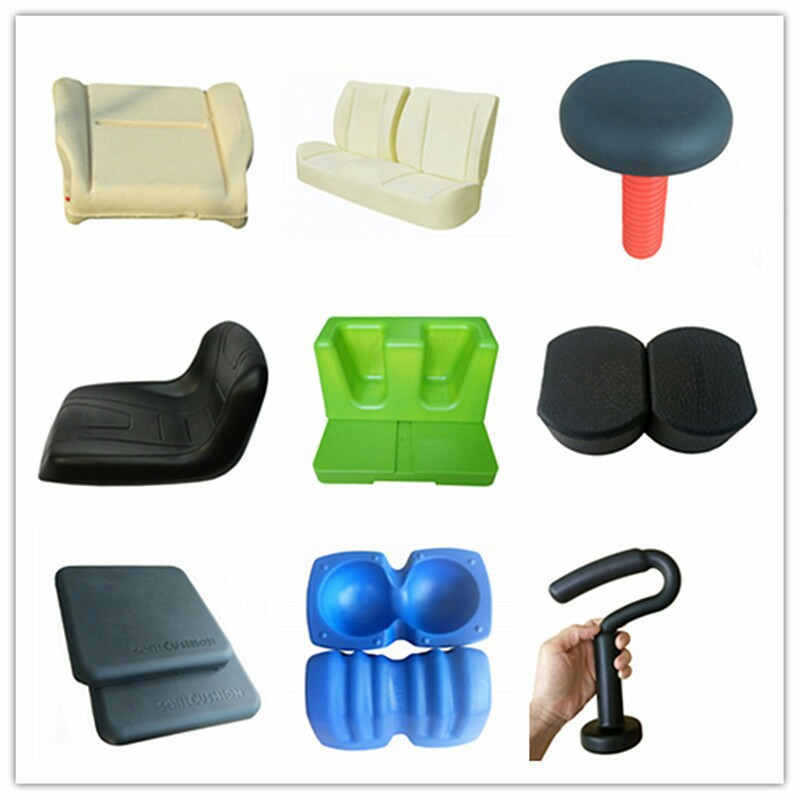 厂家直销 硬泡自结皮自结皮pu发泡产品高密度海绵椅子扶手发泡