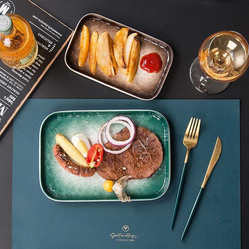 INS Nordic vajilla de cerámica Placa de desayuno del hogar plato de comida restaurante creativo plato Occidental Placa de Pasta Placa de filete