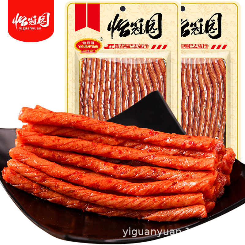 【厂家直销】怡冠园102g红烧辣面条甜辣味辣条儿时小吃休闲小零食