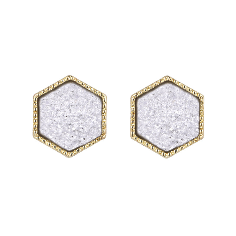 1 Pair Simple Style Rhombus Alloy Plating Women's Ear Studs display picture 7