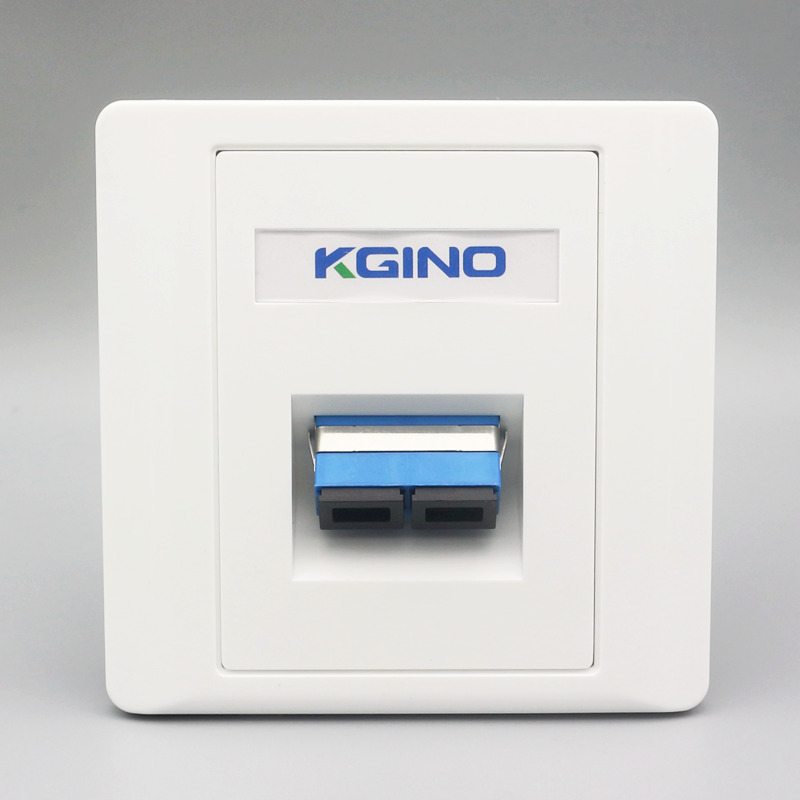 86型双口SC光纤面板暗装双网络光纤宽带插座SC法兰盘光纤电脑墙插