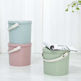 手提水桶钓鱼桶多功能带盖可坐储物凳收纳凳塑料欧式小号桶洗车桶