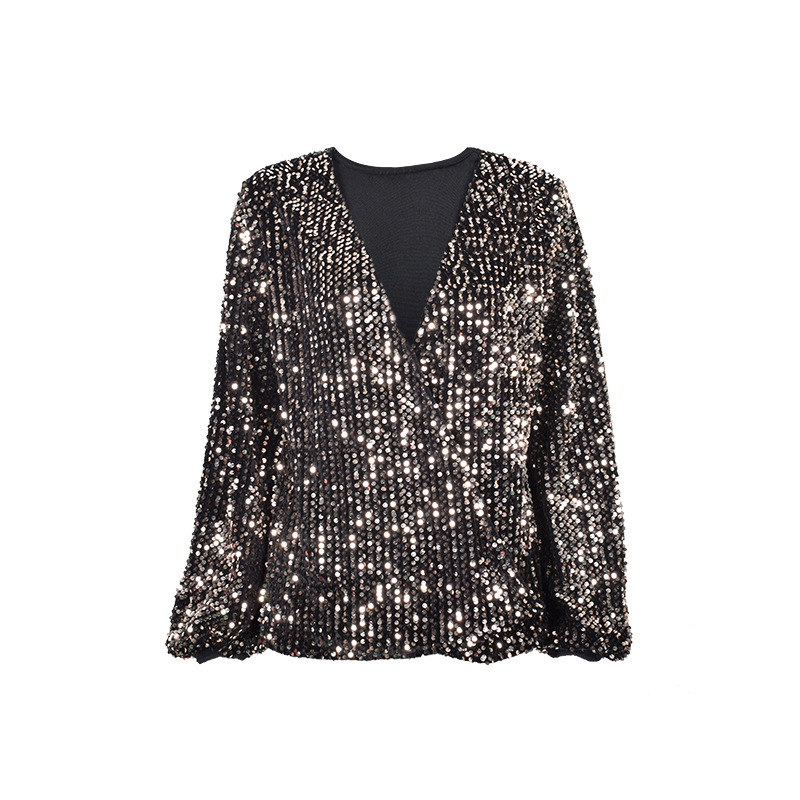 autumn casual sequin cardigan  NSKL19063