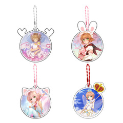Mantune Ear Charm Case & Protective Cover: Anime Mickey, Adorable Fox, and Crown-Style Badge—Transparent Display Holder