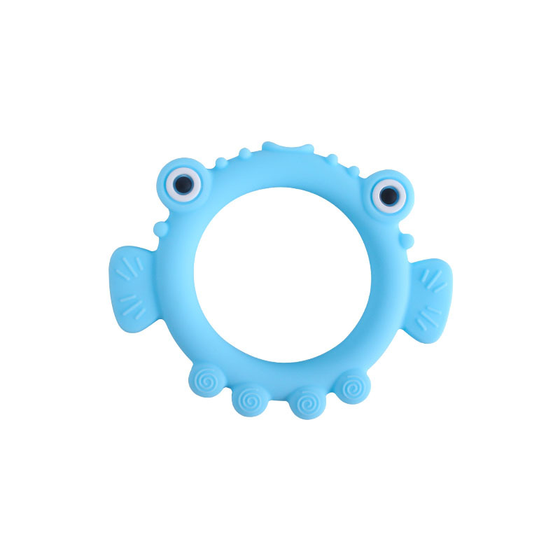 Nuevo pico chupete clip burbuja pescado cabeza grande silicona mordedor bebé silicona molar juguete mordedor chupete cadena