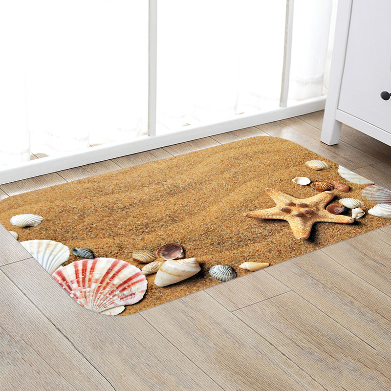 跨境热卖现货 海星地垫门垫卧室厨房浴室脚垫卫浴防滑垫子地毯