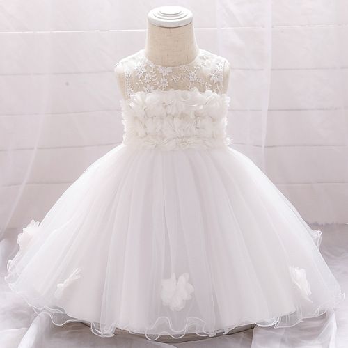 Baby dress for cross-border trade, lace hollow floral full moon princess dress, photography dress, princess skirt for infant's first birthday.