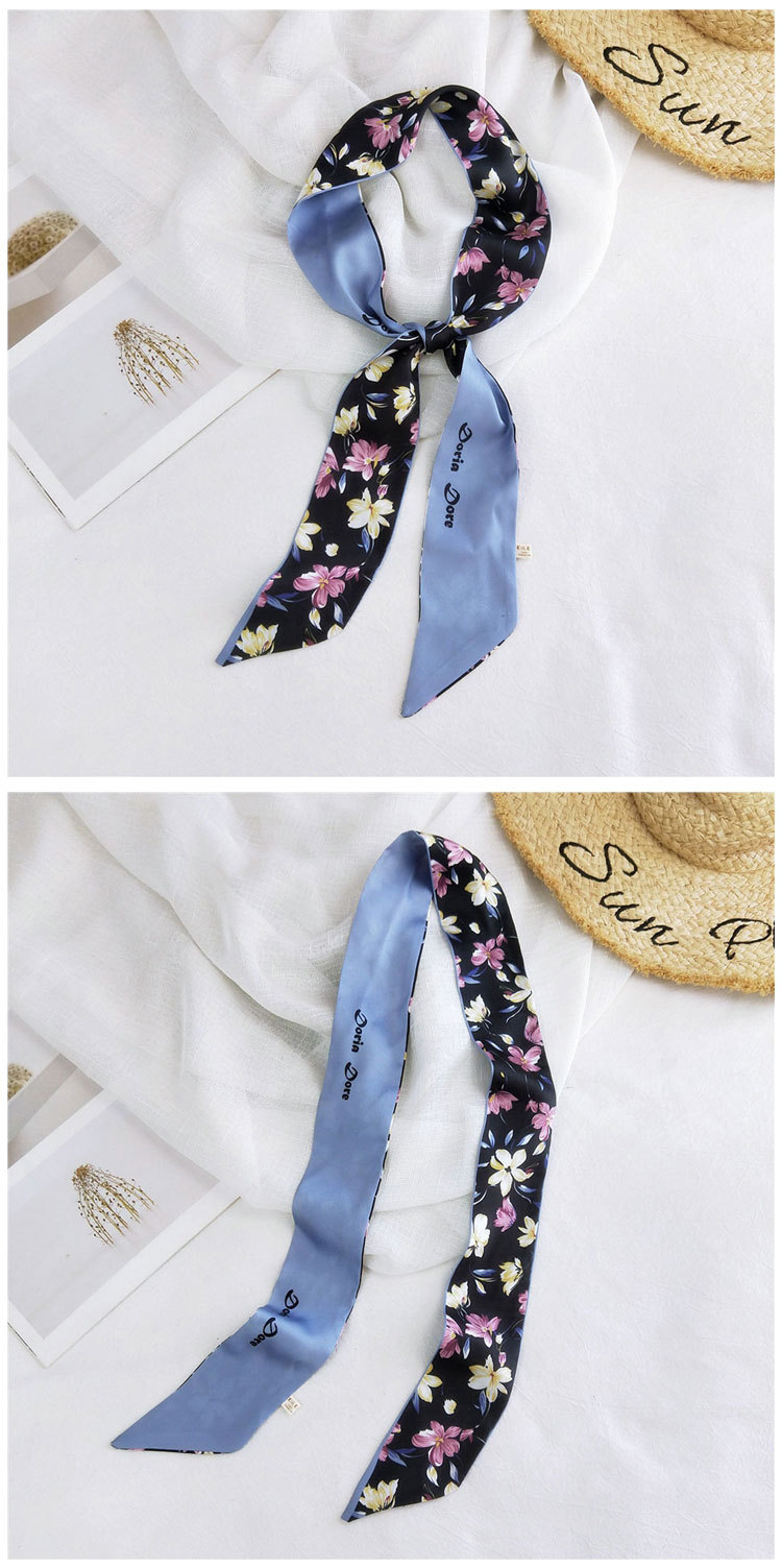 New doublesided spring thin and narrow ribbon streamer wild tie long small silk scarf for womenpicture30