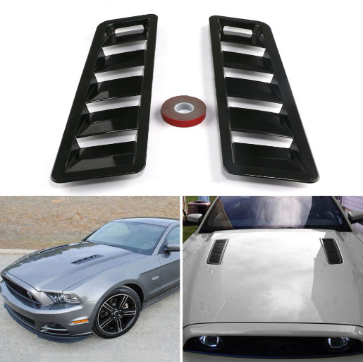 汽车改装配件引擎盖进气面板鲨鱼鳃ABS散热通进出风口装饰用品