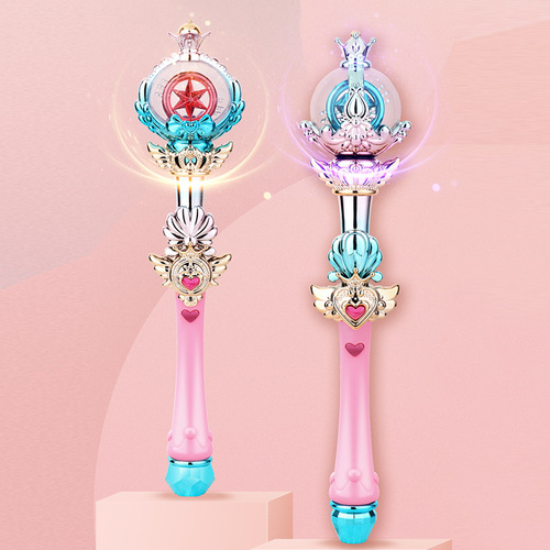 Light music starry sky magic wand hand-held glowing fairy wand electric light wand scepter girl children's toy