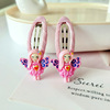 Children's cartoon hair accessory, resin, hairgrip, bangs, new collection, Korean style, 1 pair