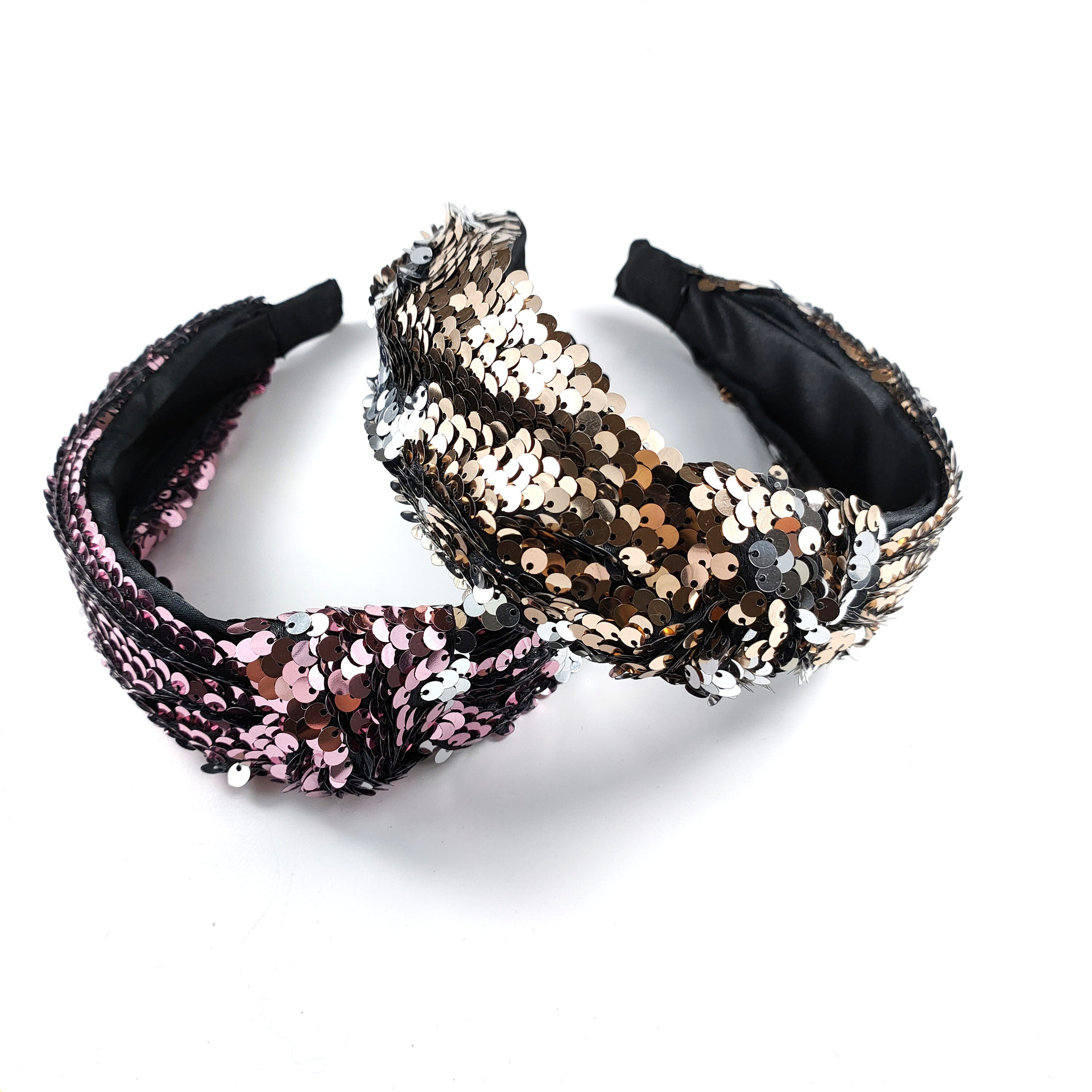Hot Selling New Sequins Knotted Headband Super Flash Headband Wholesale display picture 11