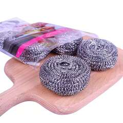 Household stainless steel cleaning ball pot brush, no rust, no slag, kitchen steel wire ball 2 yuan shop street stall night market hot sale