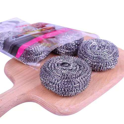Household stainless steel cleaning ball pot brush, no rust, no slag, kitchen steel wire ball 2 yuan shop street stall night market hot sale