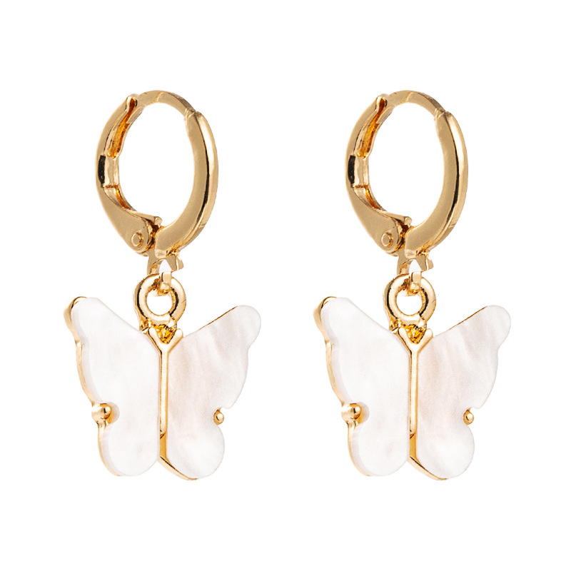 Corée Du Sud Coquille Papillon Boucle D&#39;oreille Niche Boucle D&#39;oreille Sauvage En Gros Nihaojewelry display picture 6